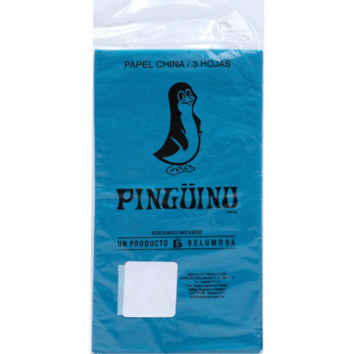 Foto de Papel China 50X75Cm 18 Gr Con 3 Pliegos Azul Cobalto 