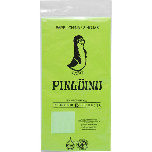 Foto de Papel China 50X75Cm 18 Gr Con 3 Pliegos Verde Manzana 