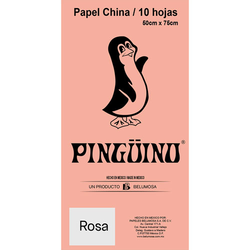 Foto de Papel China Con 10 Pliegos Rosa 50X75Cm 18Gr 