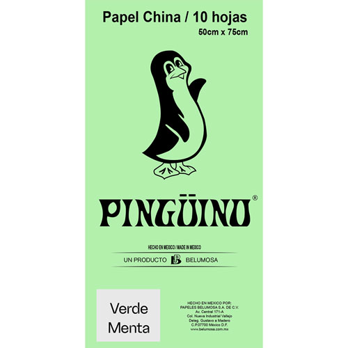 Foto de Papel China Con 10 Pliegos Verde Menta 50X75Cm 18Gr 