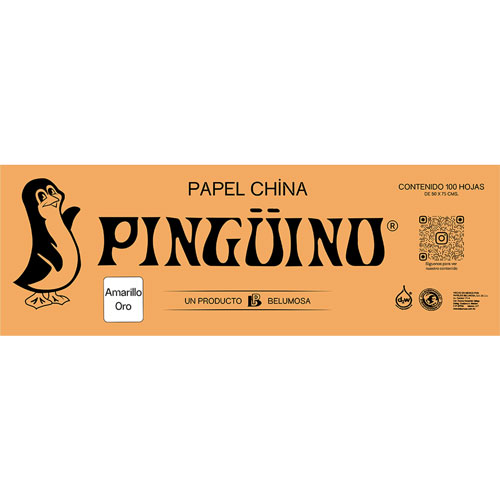 Foto de Papel China Con 100 Pliegos Amarillo Oro 50X75Cm 18Gr 