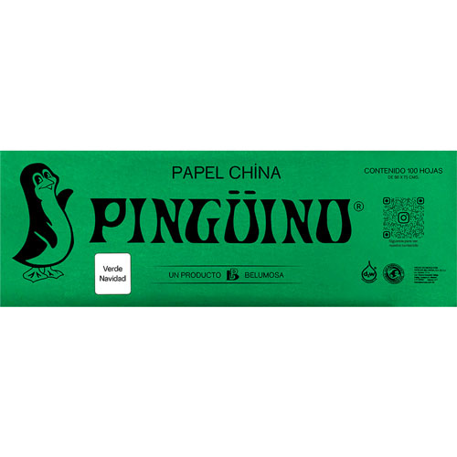 Foto de Papel China Con 100 Pliegos Verde Navidad 50X75Cm 18Gr 