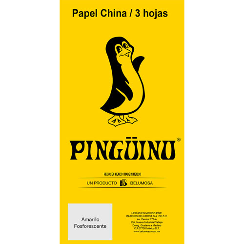 Foto de Papel China Con 3 Pliegos Fosforescente Amarillo 50X75Cm 18Gr 