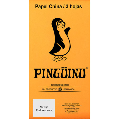 Foto de Papel China Con 3 Pliegos Fosforescente Naranja 50X75Cm 18Gr 