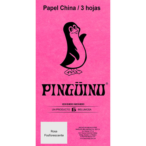 Foto de Papel China Con 3 Pliegos Fosforescente Rosa 50X75Cm 18Gr 