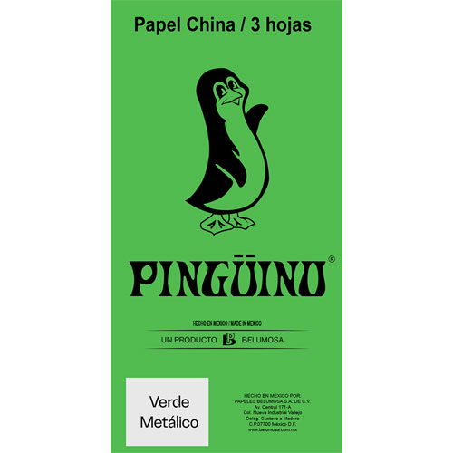 Foto de Papel China Con 3 Pliegos Metalico Verde 50X75Cm 18Gr 