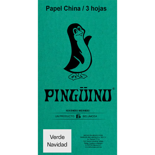 Foto de Papel China Con 3 Pliegos Verde Navidad 50X75Cm 18Gr 