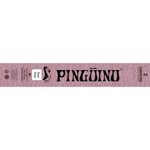 Foto de Papel Crepe Pinguino .50X2M Con 2 Pliegos Aperlado Rosa 