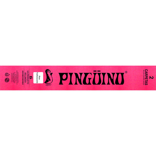 Foto de Papel Crepe Pinguino .50X2M Con 2 Pliegos Fosforescente Rosa 