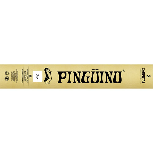 Foto de Papel Crepe Pinguino .50X2M Con 2 Pliegos Metalico Oro 