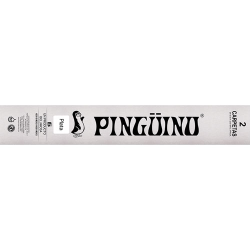Foto de Papel Crepe Pinguino .50X2M Con 2 Pliegos Metalico Plata 