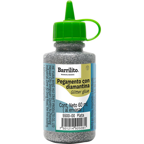 Foto de Pegamento Con Diamantina Barrilito 60Ml Plata 