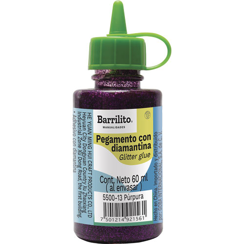 Foto de Pegamento Con Diamantina Barrilito 60Ml Purpura 