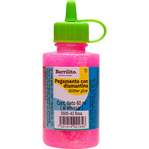 Foto de Pegamento Con Diamantina Barrilito 60Ml Rosa 