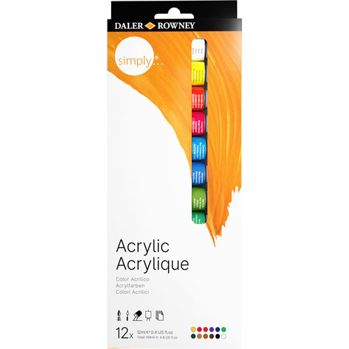 Foto de Pintura Acrílica Daler Simply 12Ml Con 12 