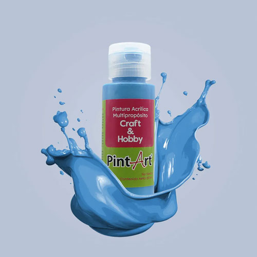 Foto de Pintura Acrílica Metálico Multipropósito 60Ml 828 Azul Eléctrico 