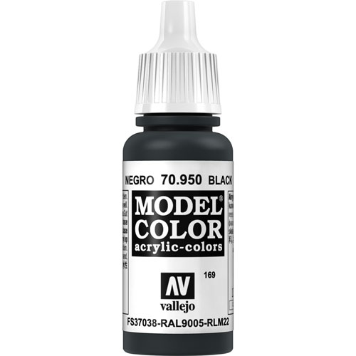 Foto de Pintura Acrílica Color Negro Vallejo Model 17 ML 