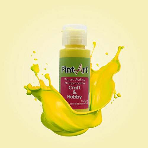 Foto de Pintura Acrílica Multipropósito 60Ml 201 Amarillo Limón 