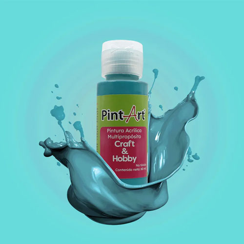 Foto de Pintura Acrílica Multipropósito 60Ml 505 Turquesa 