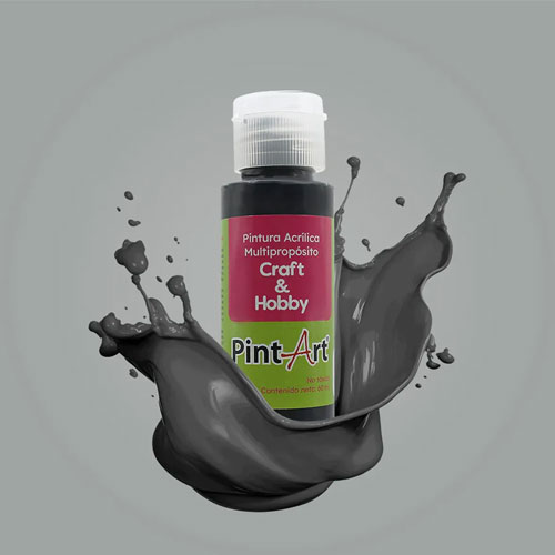 Foto de Pintura Acrílica Multipropósito 60Ml 600 Negro 