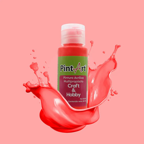 Foto de Pintura Acrílica Multipropósito 60Ml 982 Rojo Neón 