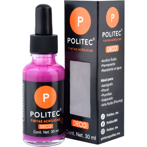 Foto de Pintura Acrílica Politec Tinta Magenta 30 ML 