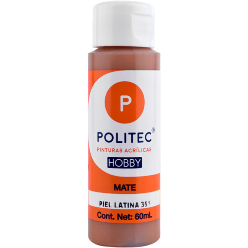 Foto de Pintura Acrilico Politec Hobby Mate Piel Latina #351 60 ml 