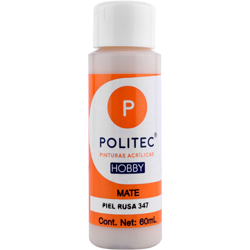 Foto de Pintura Acrilico Politec Hobby Mate Piel Rusa #347 60 ml 