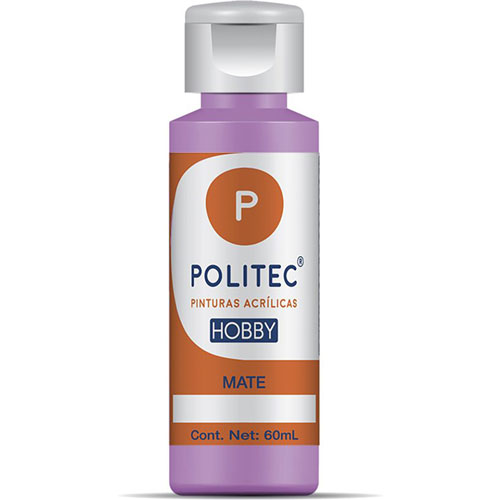 Foto de Pintura Acrilico Politec Hobby Mate Violeta Claro #311 60 ml 