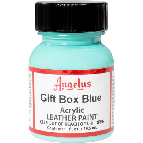 Foto de Pintura Acrílica Angelus Para Cuero Color Caja de Regalo Azul 29.5 ML 