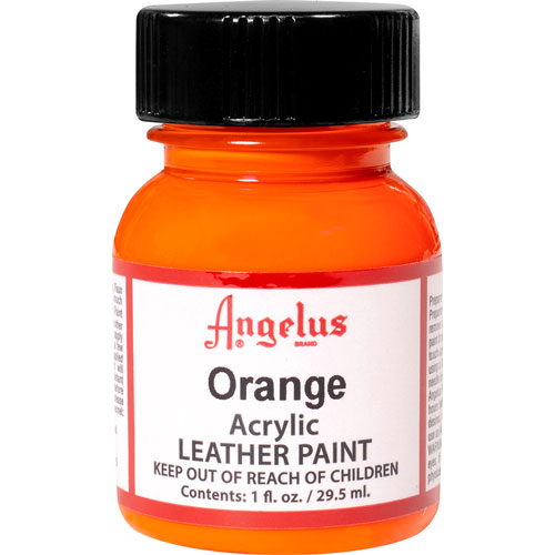 Foto de Pintura Acrílica Angelus Para Cuero Color Naranja 29.5 ML 