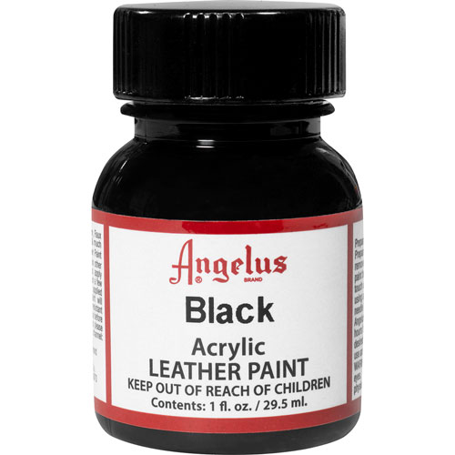Foto de Pintura Acrílica Angelus Para Cuero Color Negro 29.5 ML 