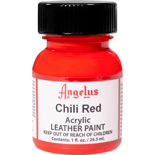 Foto de Pintura Acrílica Angelus Para Cuero Color Rojo Chile 29.5 ML 