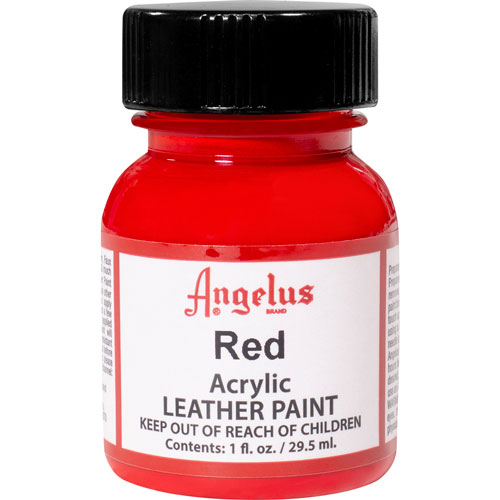 Foto de Pintura Acrílica Angelus Para Cuero Color Rojo 29.5 ML 