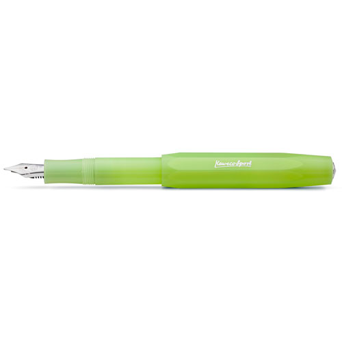 Foto de Pluma Fuente Fina Kaweco Frosted Sport 1.3mm Fine Lime 