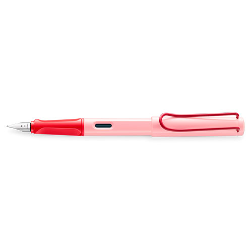 Foto de Pluma Fuente Fina Lamy Safari Cherry/Blossom Mediano Azul 