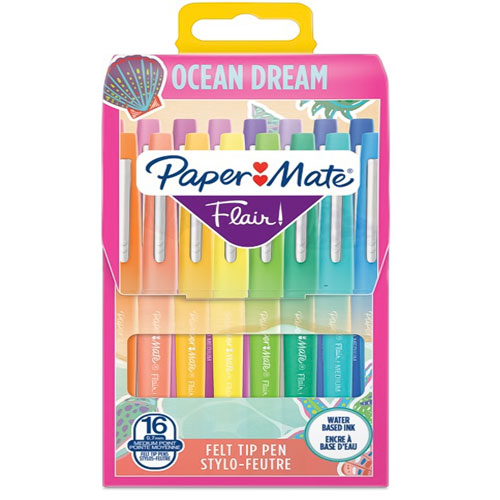 Foto de Plumil Escritura Pm Flair Ocean 0.7Mm Con 16 Surtido 