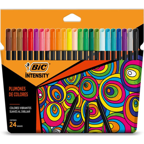 Foto de Plumin Escolar Bic Intensity Up Con 24 Piezas 