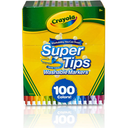 Foto de Marcadores Escolares Crayola Super Tips C/100 585100 