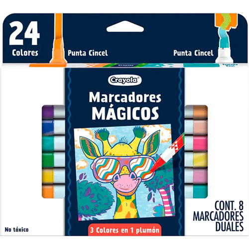 Foto de Plumin Escolar Crayola Magicos Dual Con 8 Piezas 