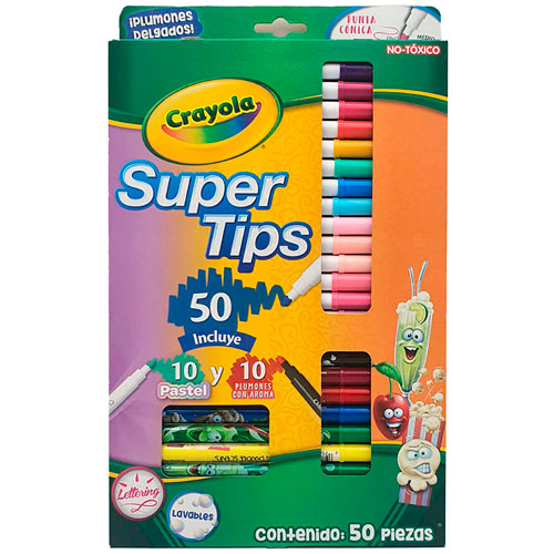 Foto de Plumin Escolar Crayola Super Tips Pastel Scents Con 50 