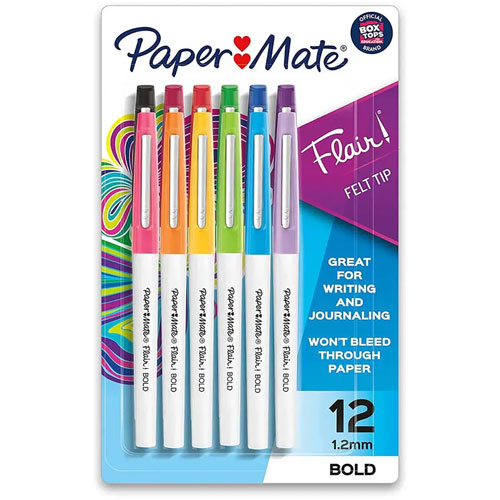 Foto de Plumín Paper Mate C/12 Flair Bold 