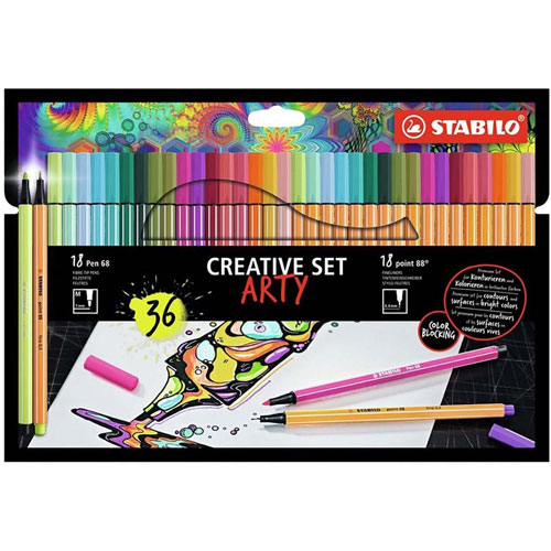 Foto de Plumin Stabilo Arty Creative Point88/Pen68 Con 36 
