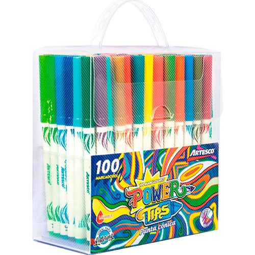 Foto de Plumon Escolar Artesco Power Tips P/Conica Con 100 