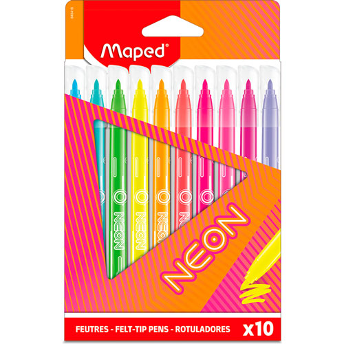 Foto de Plumón Escolar Maped Neon Fino 845419 10 Piezas 