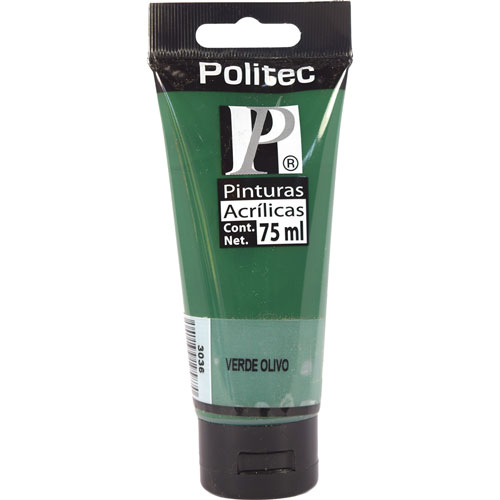 Foto de Pintura Acrílica Politec Verde Olivo L/300 75 ML 