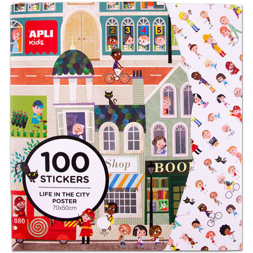 Foto de Poster Gigante Ciudad Apli Kids Con Stickers 