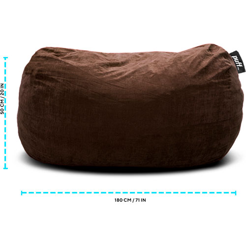 PUFF SOFA CON CAMA KS CHOCOLATE - lumen.com.mx