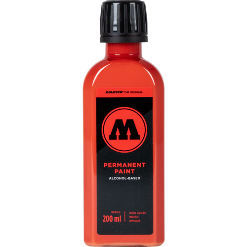 Foto de Refill 200Ml Permanente Paint Rojo Traffic #122 Molotow 