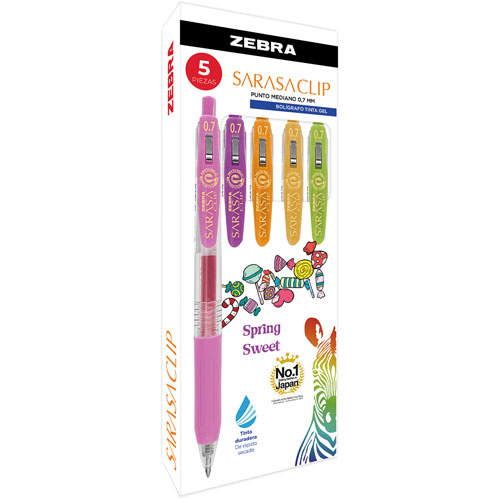 Foto de Roller De Gel Zebra Sarasa Clip Spring Swe Con 5 